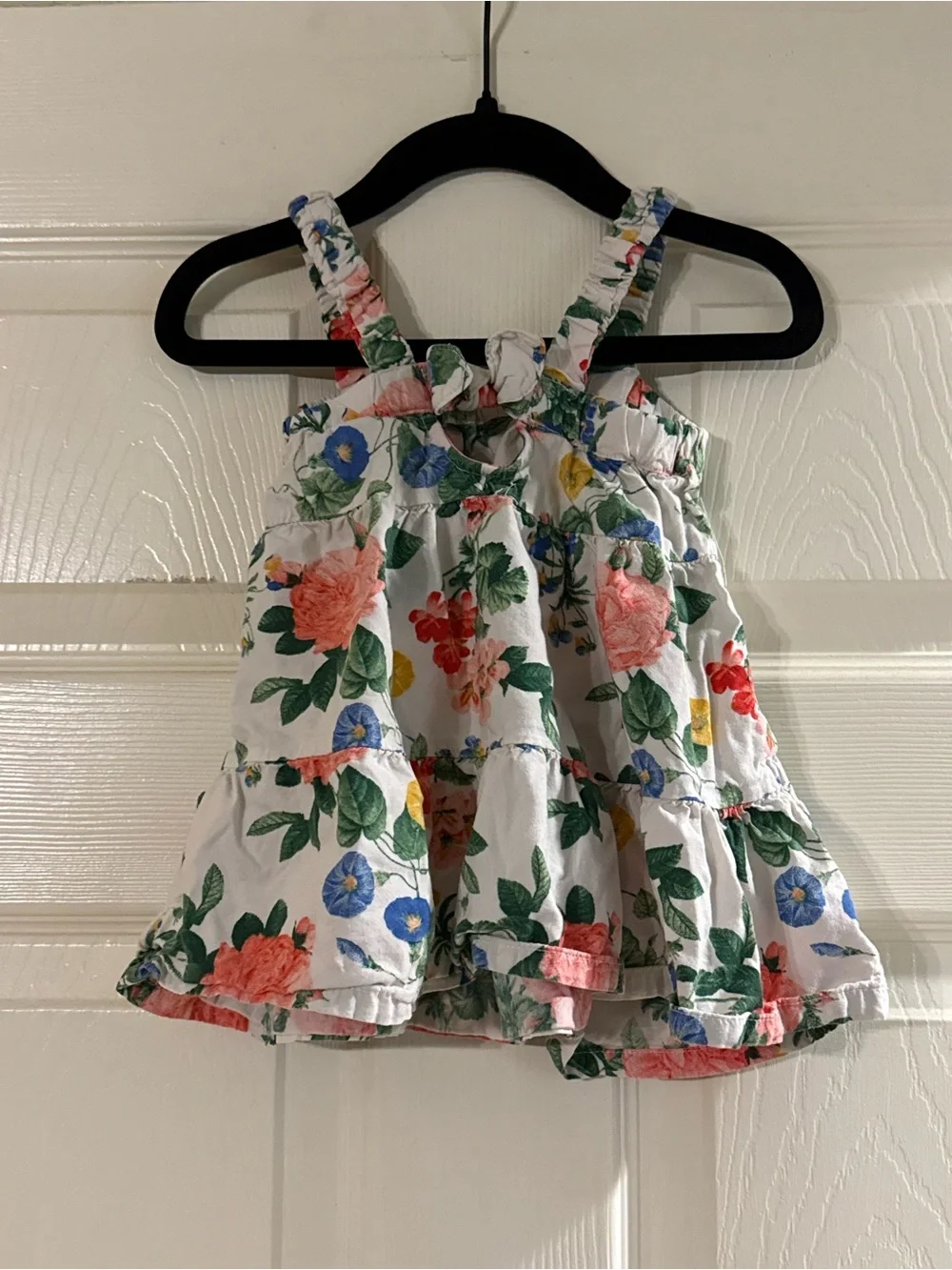 Old Navy White Floral Tiered Dress
